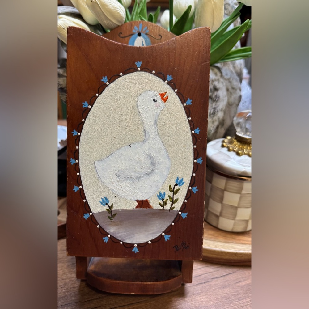 Hand-Painted Goose Plaque